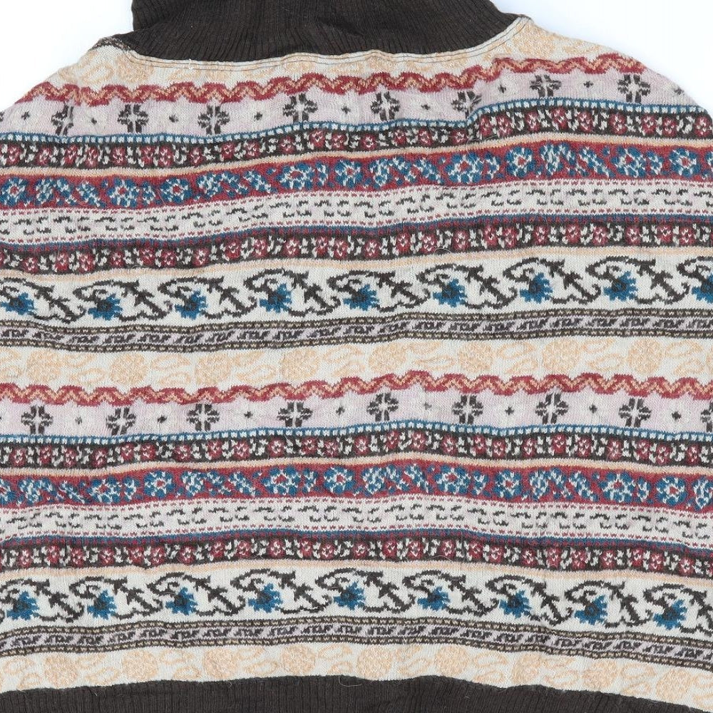 Nadine Womens Brown Floral Vest Jumper Size S