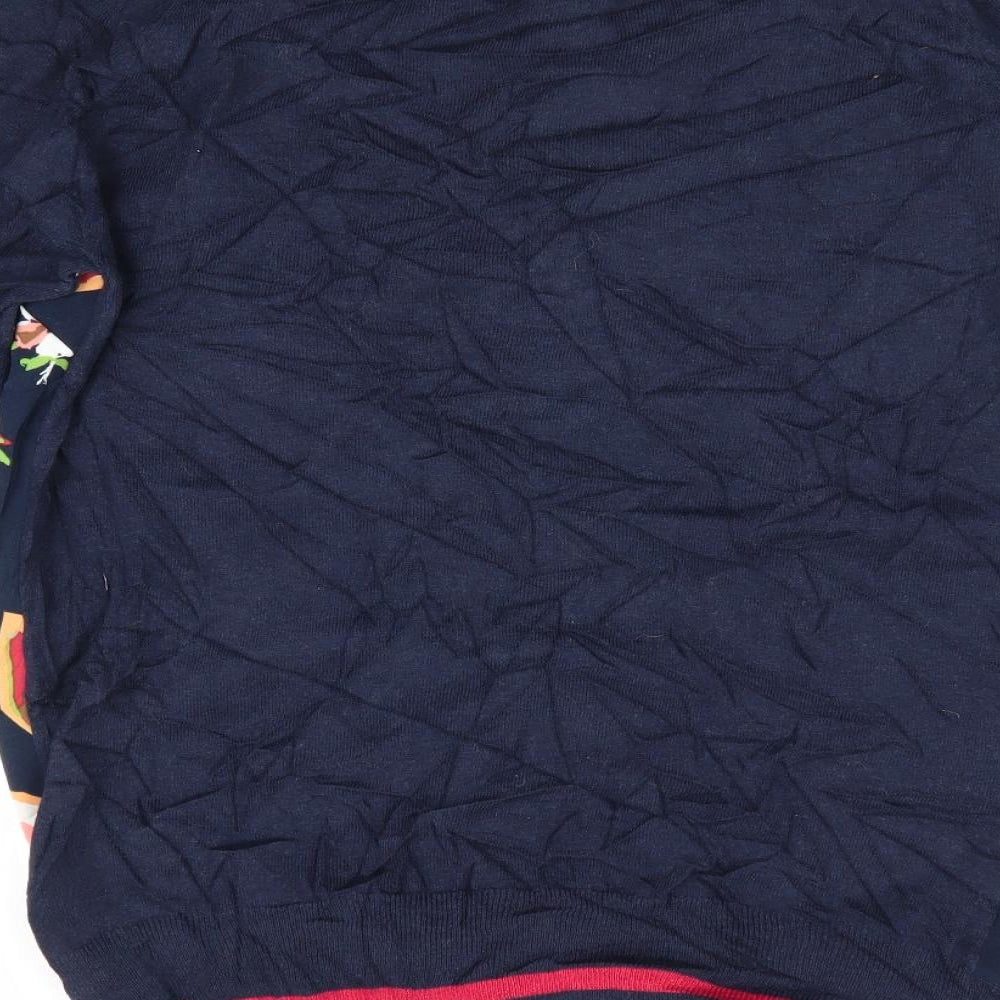 Next Womens Blue Floral Pullover Jumper Size 6