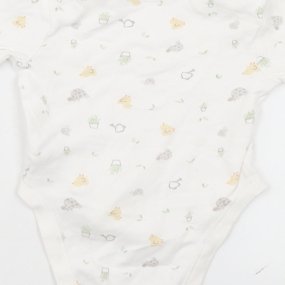 Primark Baby White Geometric Leotard One-Piece Size 9-12 Months