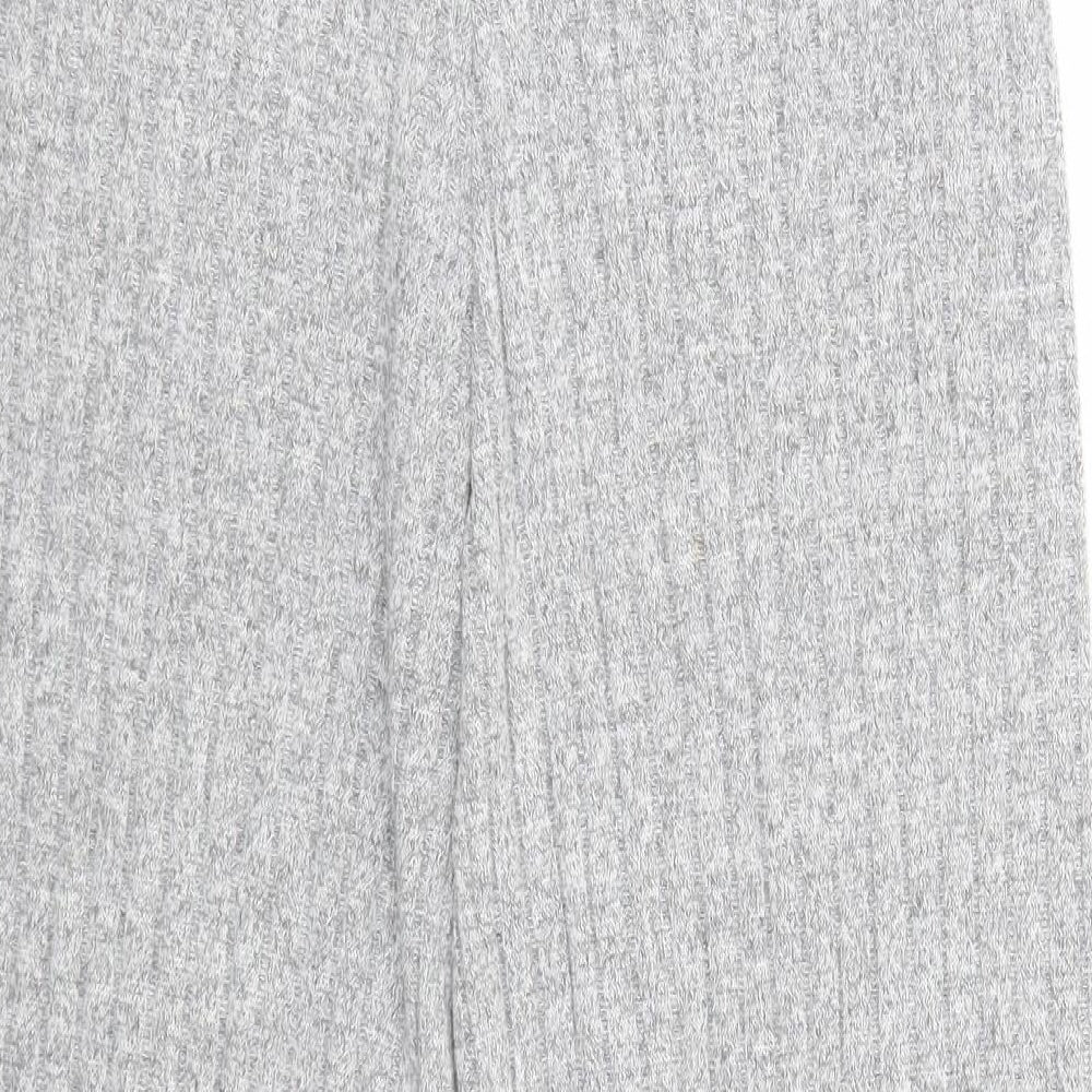 Preworn Womens Grey Striped Trousers L26 in