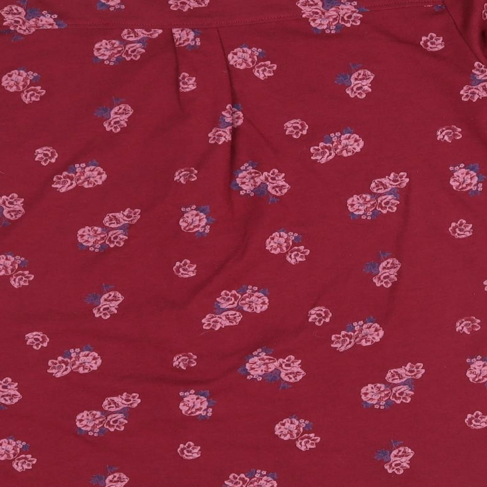 plum tree Womens Red Floral Nightshirt Size 12