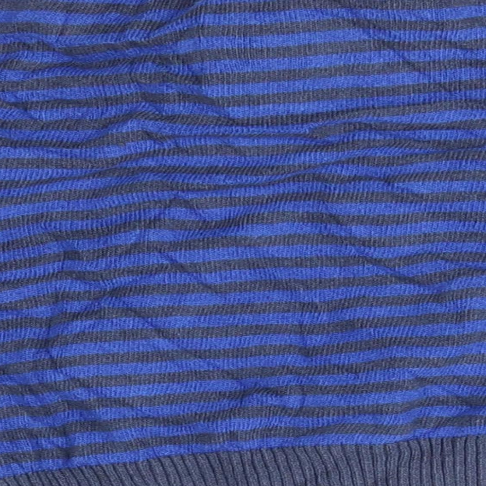 M&Co Boys Blue Striped Pullover Jumper Size 4-5 Years