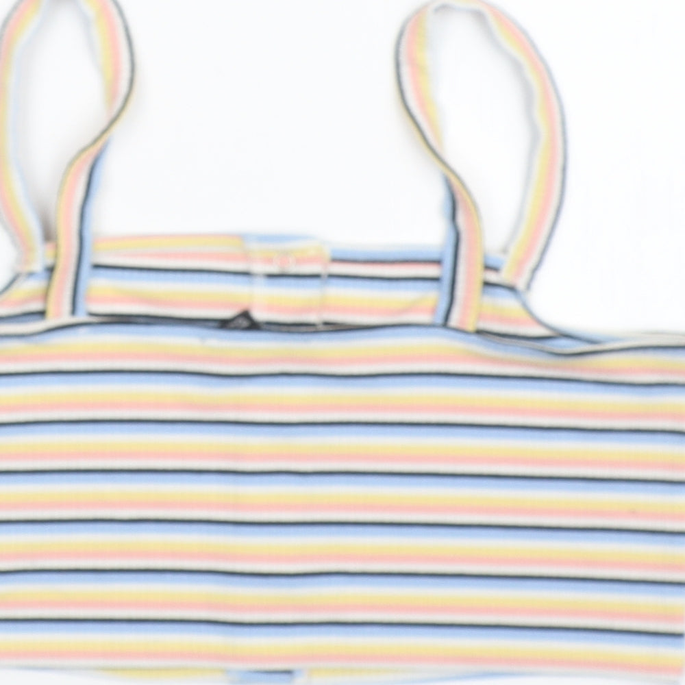 New Look Womens Multicoloured Striped Camisole T-Shirt Size 16