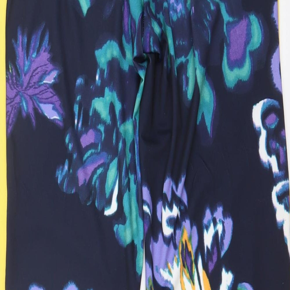 NICK VERSE Womens Multicoloured Floral Trousers Size XS L30 in