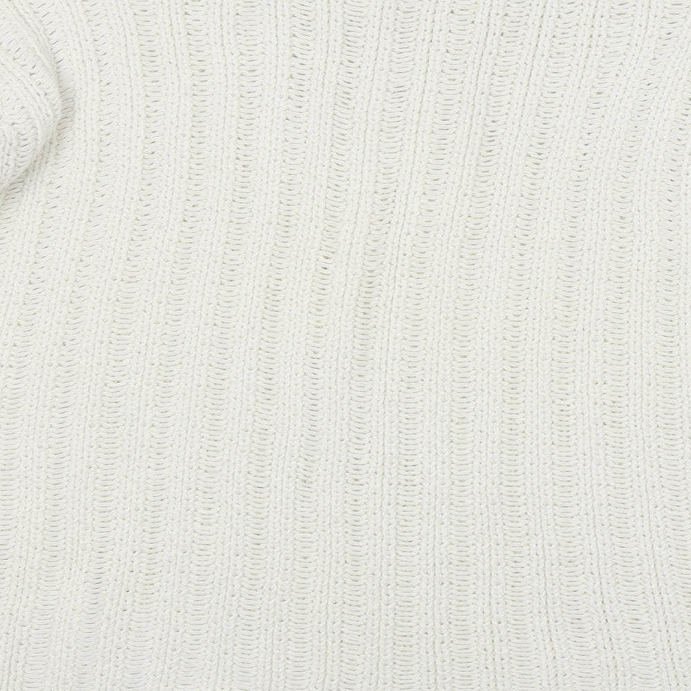 Strenesse Womens White Striped Pullover Jumper Size 10