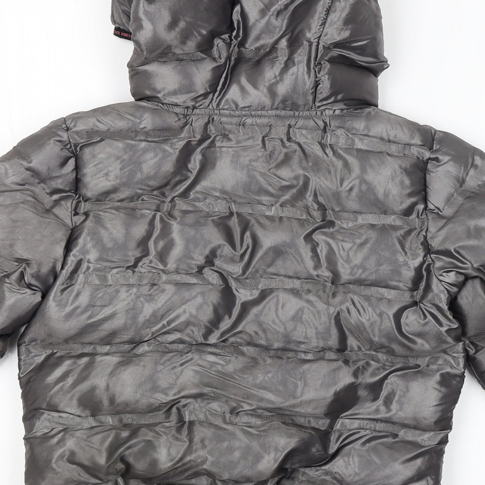 Preworn Girls Grey Full Zip Hoodie