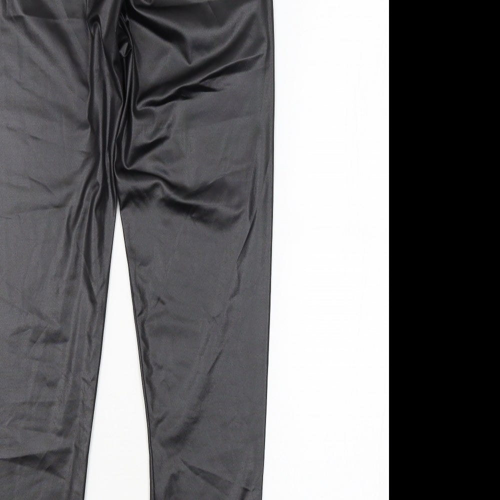 Boohoo Womens Black Trousers Size 10 L26 in