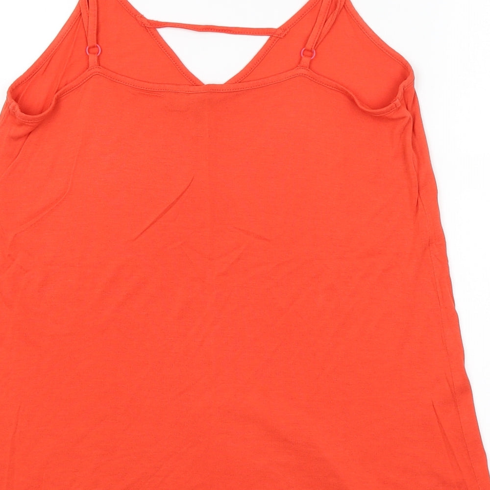 ASOS Womens Red Basic T-Shirt Size 10