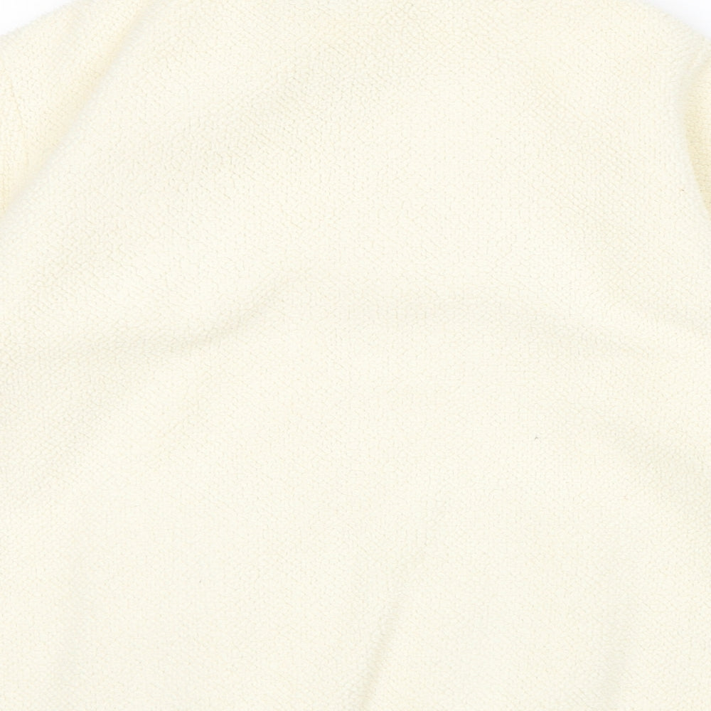 Mia Moda Womens Beige Full Zip Sweatshirt Size S