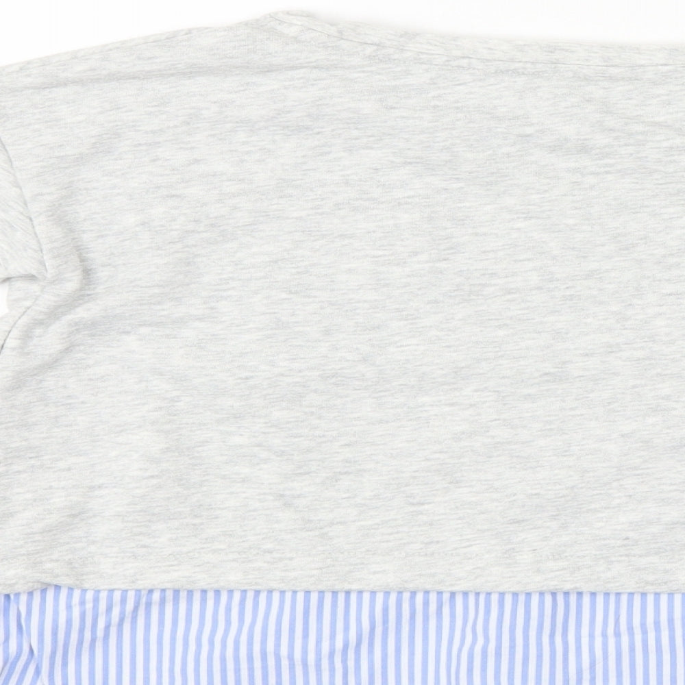 H&M Girls Grey Tunic Sweatshirt Size 7-8 Years