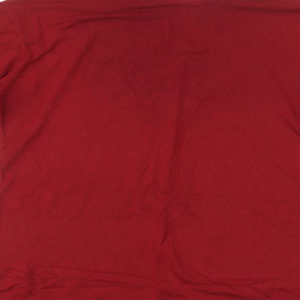 Yeliz Womens Red Pullover Jumper Size M