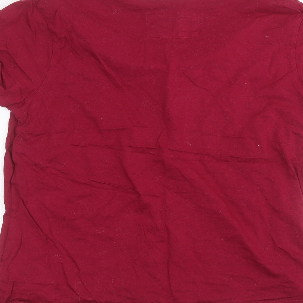M&Co Womens Pink Basic T-Shirt Size 14
