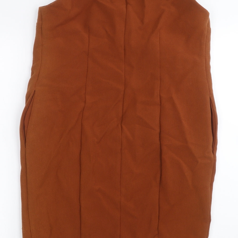 JUCCA Womens Brown A-Line Size 14