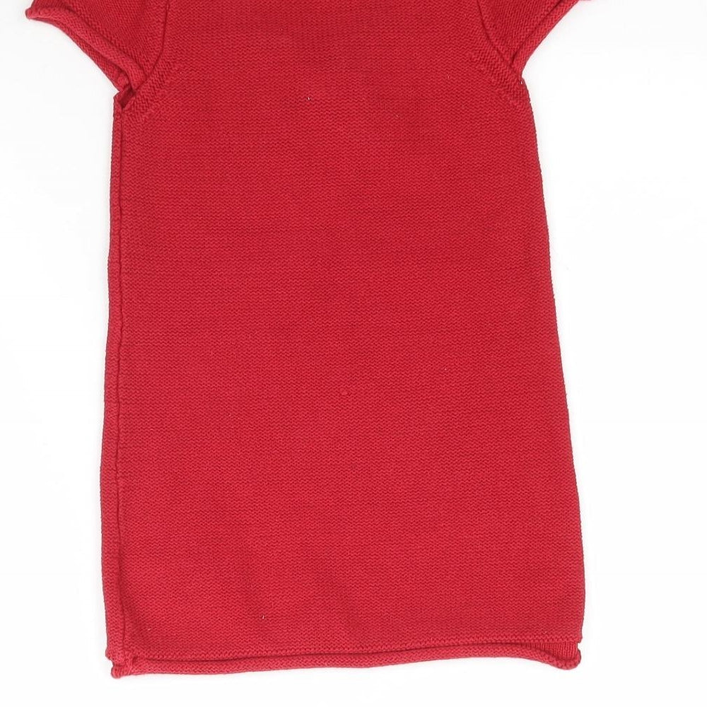 NEXT Girls Red Knit Mini Size 2-3 Years - Bow detail