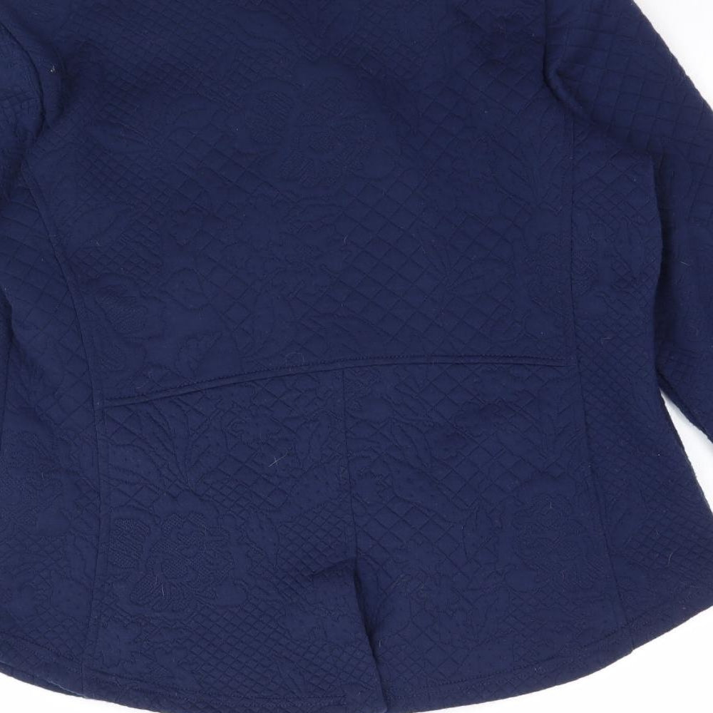 Isaac Mizrahi Womens Blue Jacket Coat Size XS
