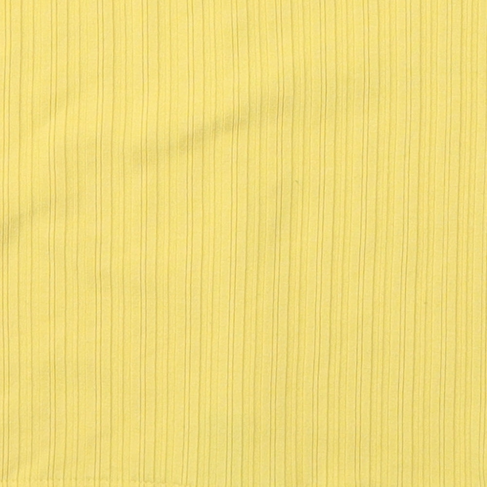 New Look Womens Yellow Cropped Blouse Size S