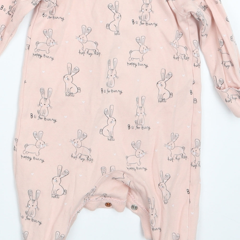 George Girls Pink Geometric Babydoll One Piece Size 3-6 Months