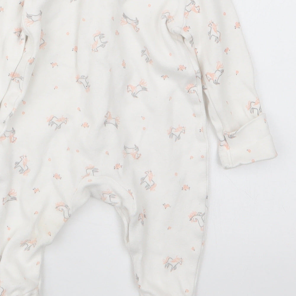 George Girls Pink Geometric Babydoll One Piece Size Newborn