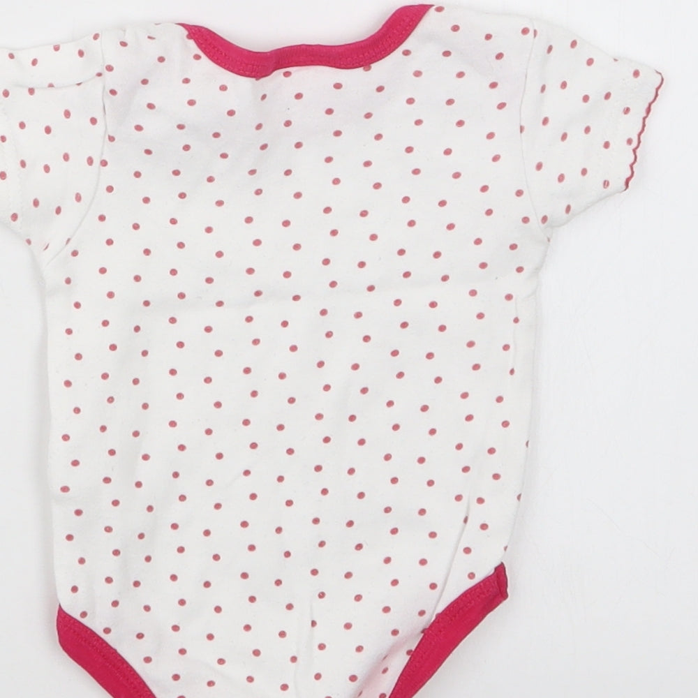 Mini Moi Girls Pink Polka Dot Babygrow One-Piece Size 3-6 Months