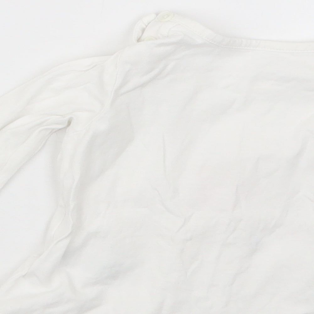 Matalan Girls White Basic T-Shirt Size 3-6 Months