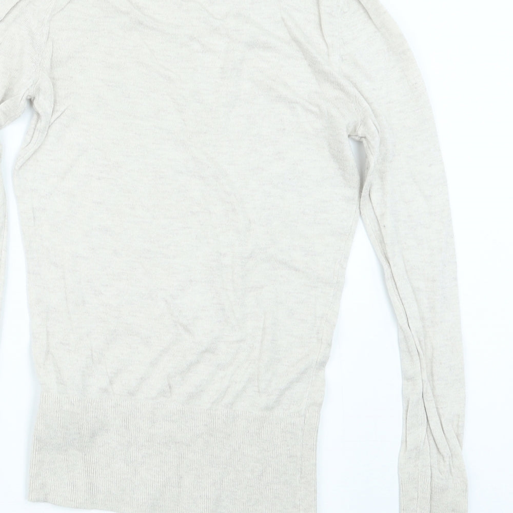 H&M Womens Beige Knit Pullover Jumper Size XS