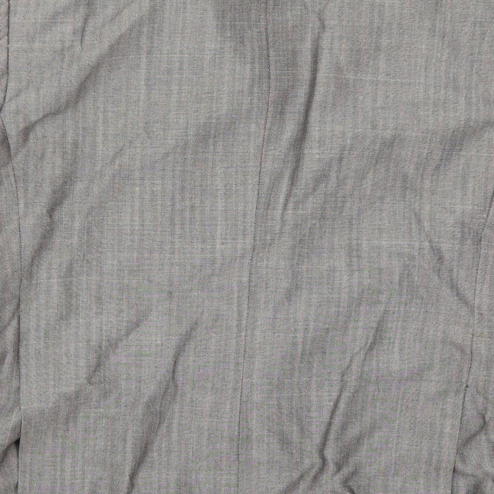 David Benedict Mens Grey Striped Jacket Suit Jacket Size 44 - Pink