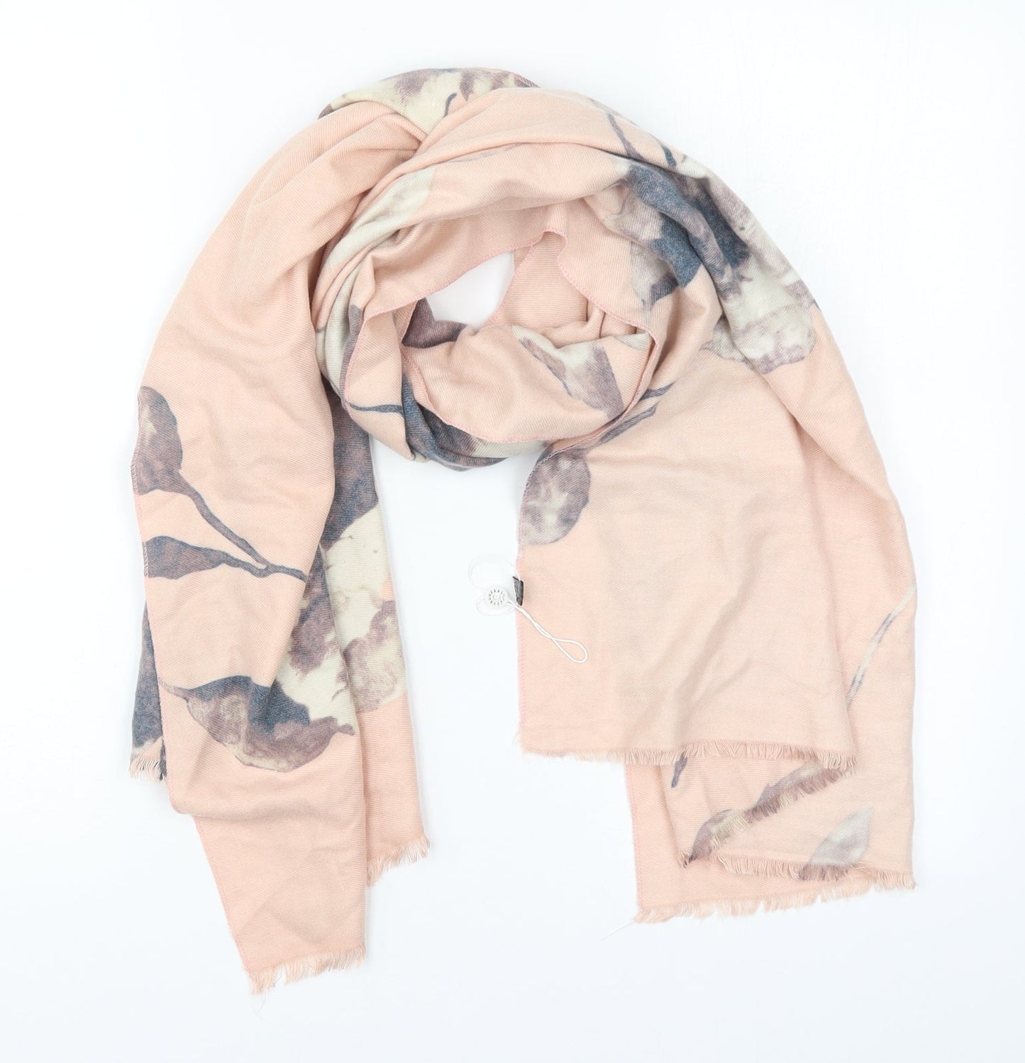 Preworn Womens Pink Floral Scarf
