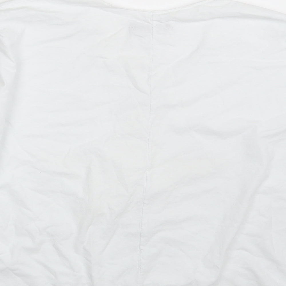 Preworn Womens White Basic T-Shirt One Size
