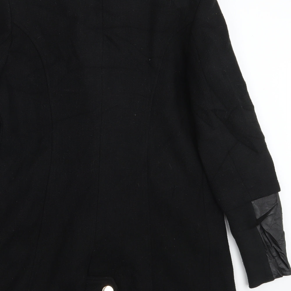 Dorothy Perkins Womens Black Overcoat Coat Size 12