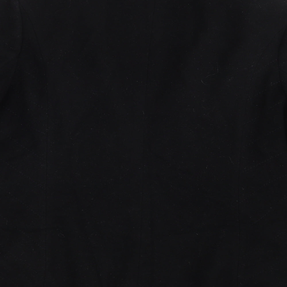 Marcona Womens Black Overcoat Coat Size 16