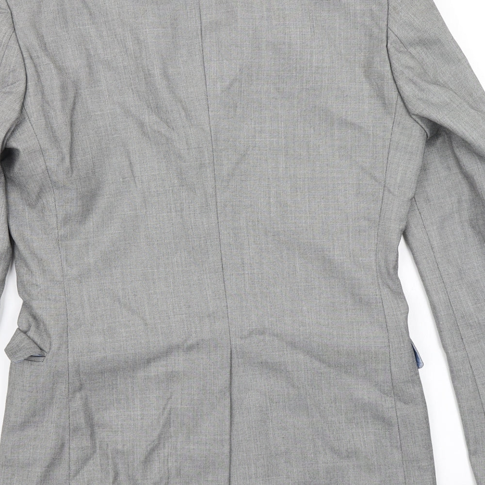 Cedar Wood State Mens Grey Jacket Blazer Size 34