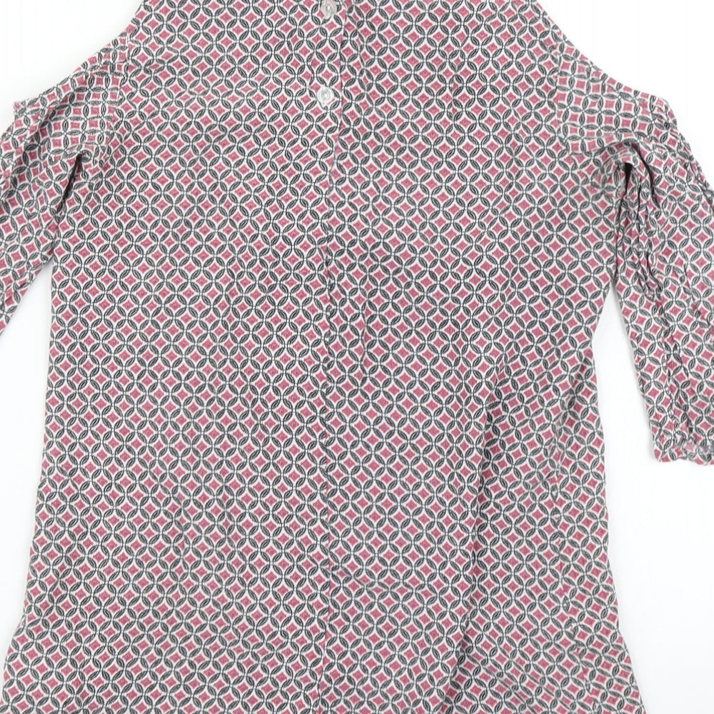 Staring at Stars Womens Pink Argyle/Diamond Basic Blouse Size S - Cold Shoulder