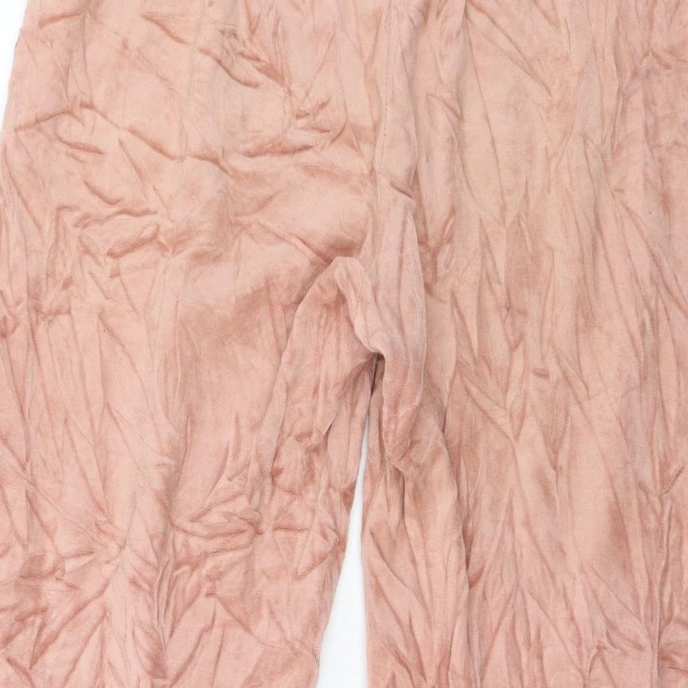 FOREVER 21 Womens Pink Velour Capri Pyjama Pants Size M