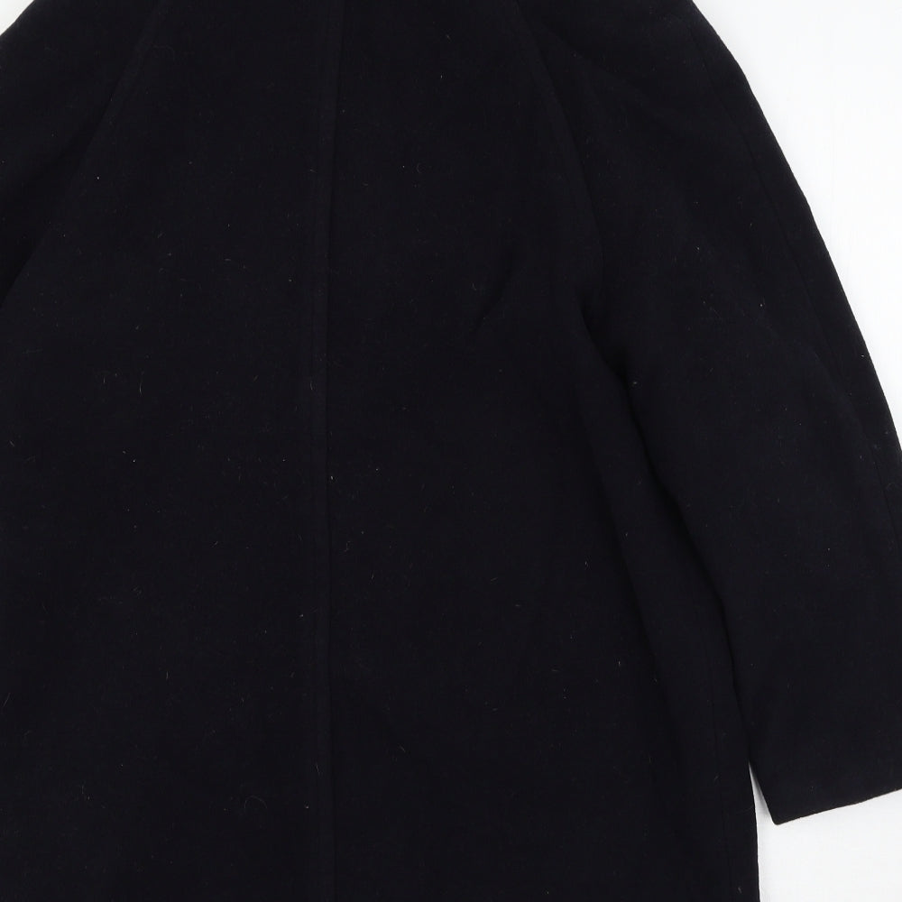 BHS Womens Black Overcoat Coat Size 10