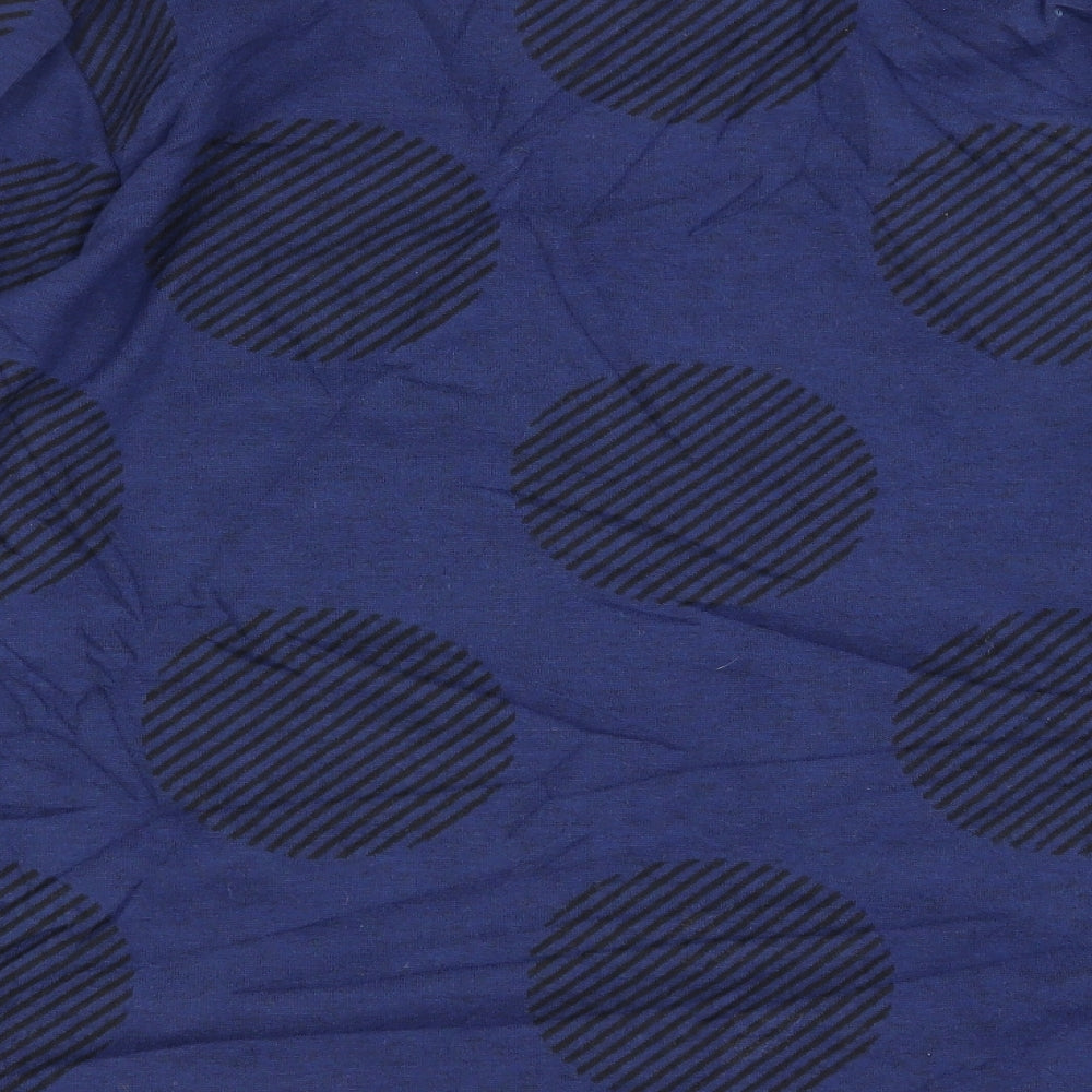 M&S Womens Blue Polka Dot Basic T-Shirt Size 12