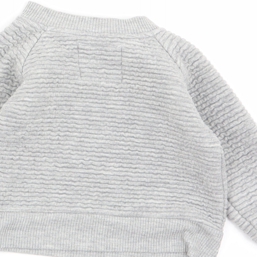 early days Boys Grey Pullover Jumper Size 6-9 Months