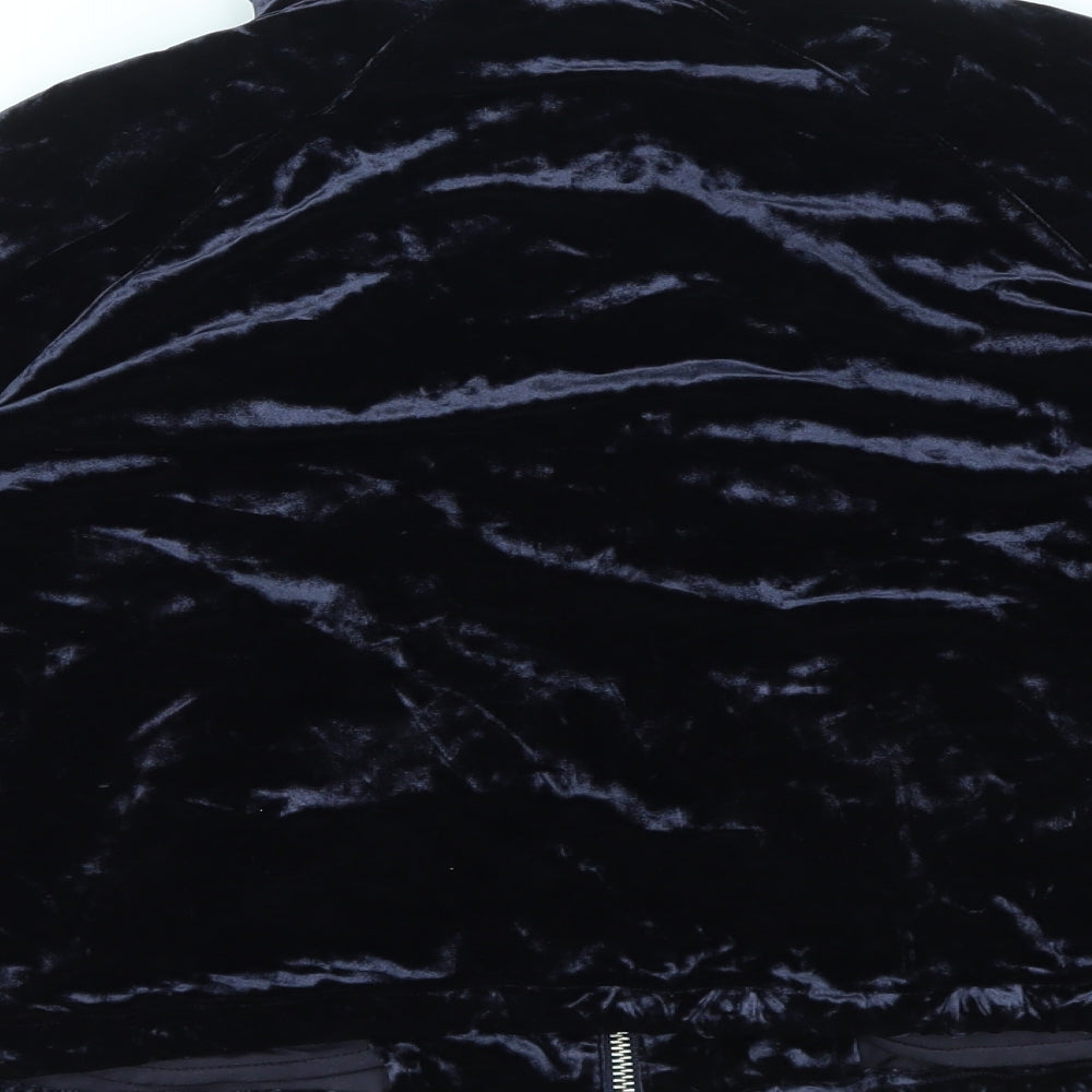 H&M Womens Blue Houndstooth Jacket Size 2