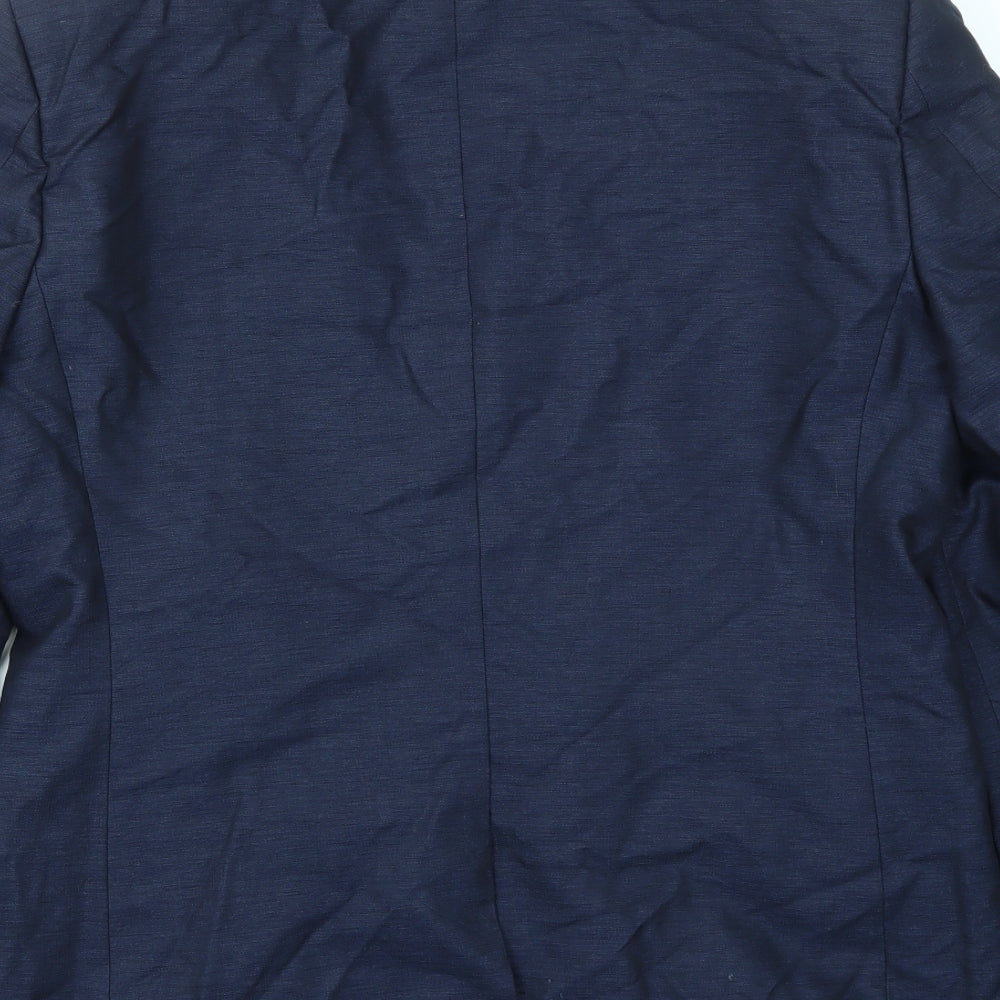 T&W Mens Blue Jacket Blazer Size 38