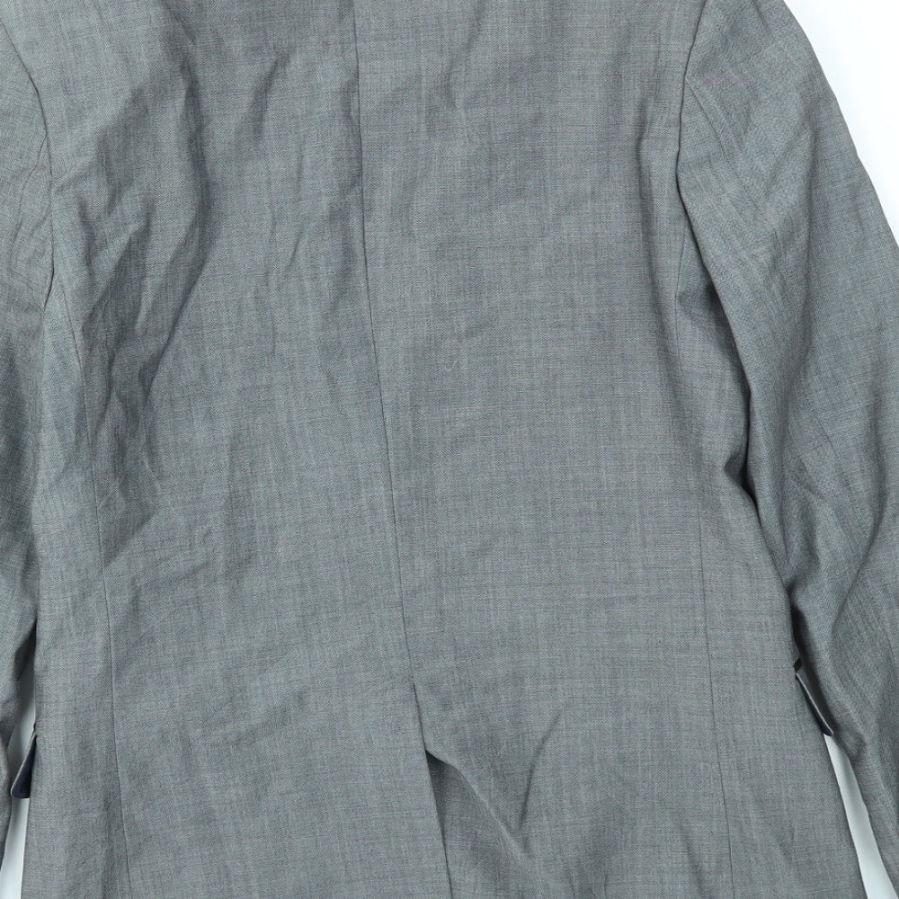 Topman Mens Grey Jacket Blazer Size 36