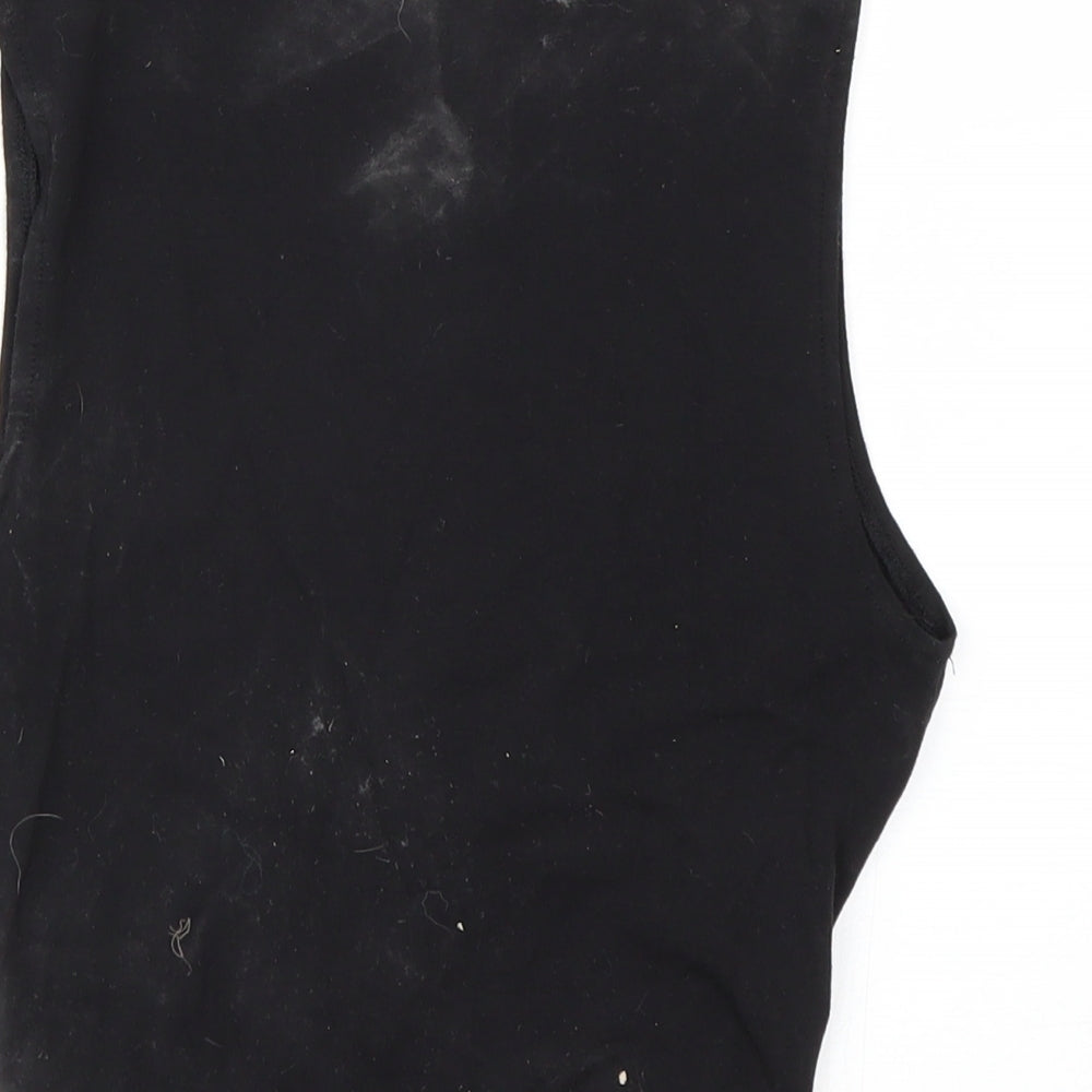 H&M Womens Black Cropped Tank Size S