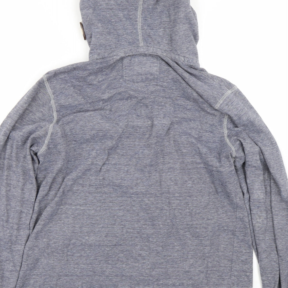 George Womens Blue Striped Pullover Hoodie Size S