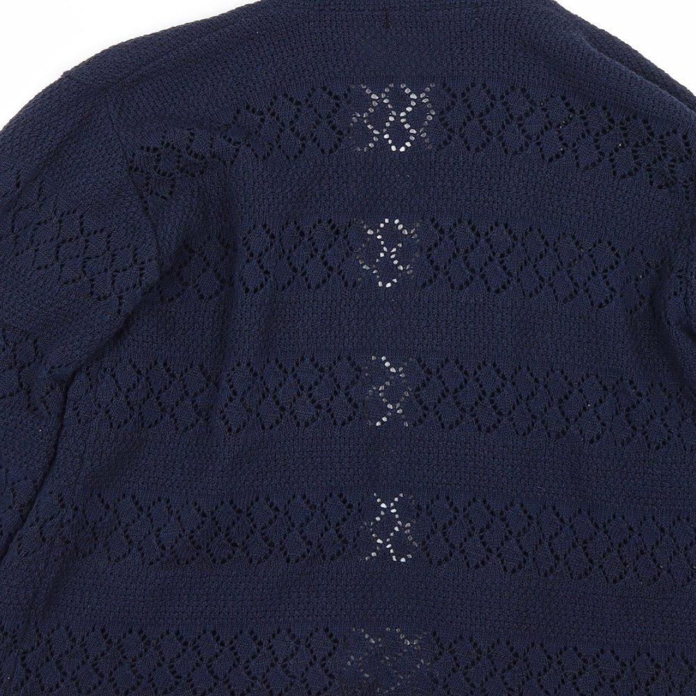 Pure & Natural Womens Blue Cardigan Jumper Size L