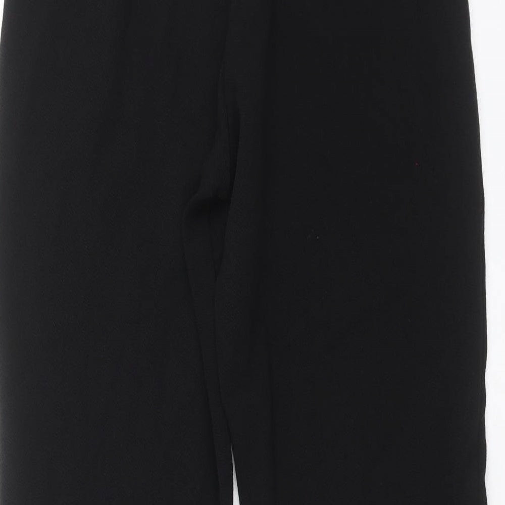 PRETTYLITTLETHING Womens Black Trousers Size 8 L25 in