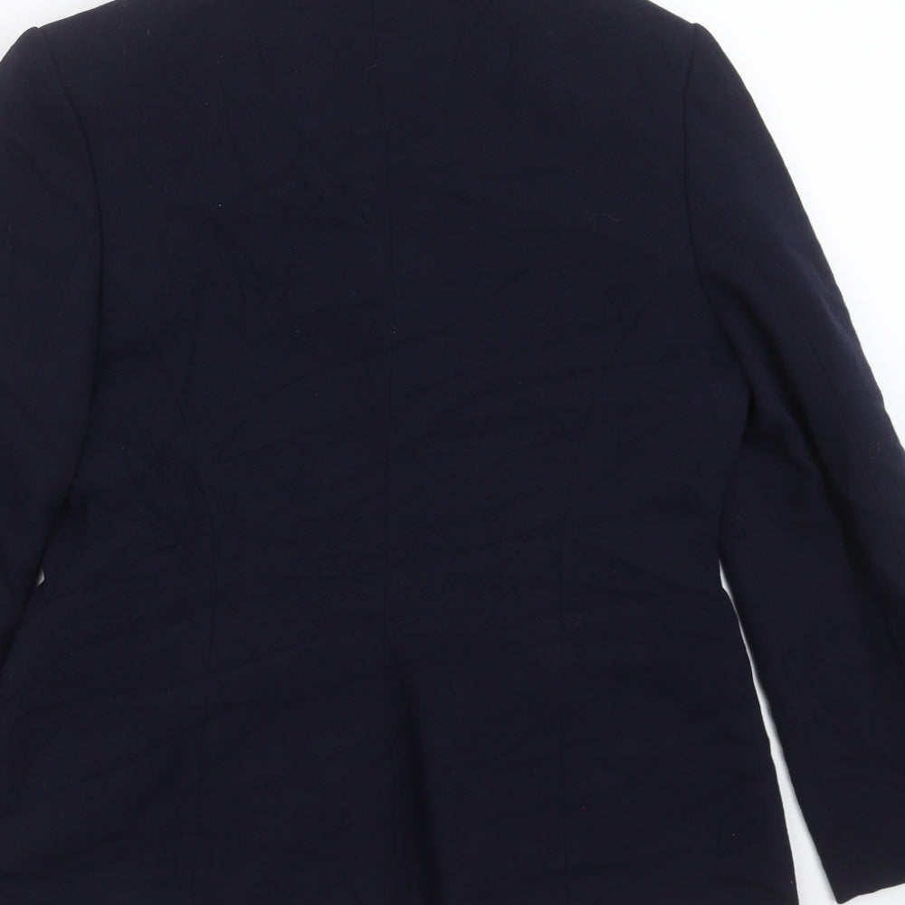Preworn Womens Blue Jacket Suit Jacket Size 12