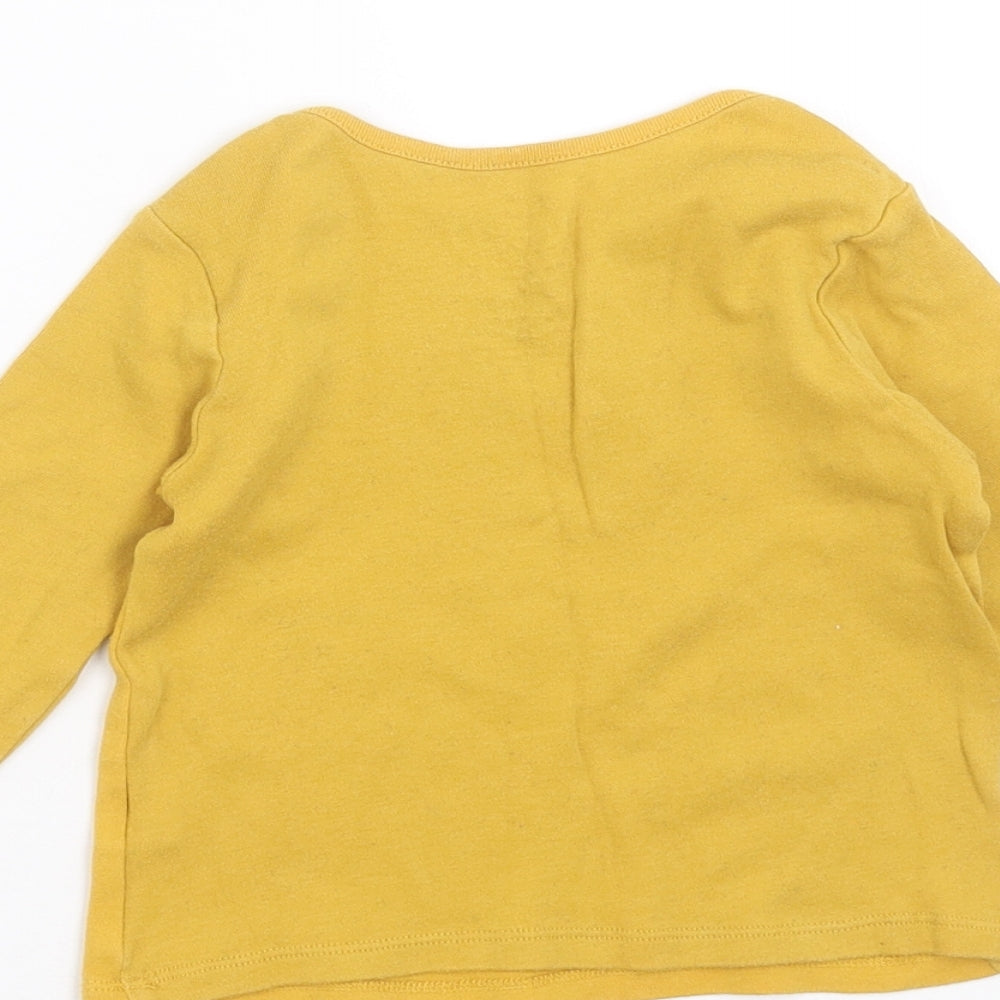 F&F Baby Yellow Basic T-Shirt Size 9-12 Months - dinosaur