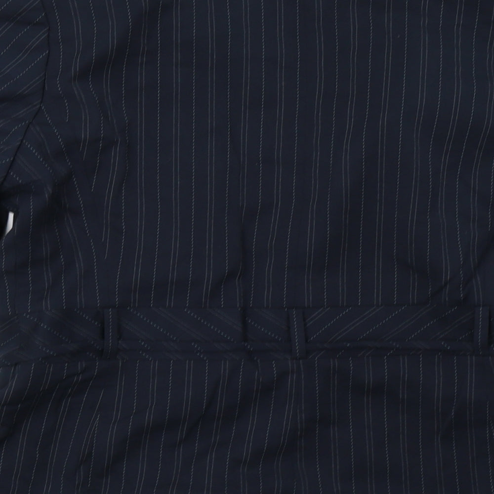 fliss Womens Blue Striped Jacket Blazer Size 14