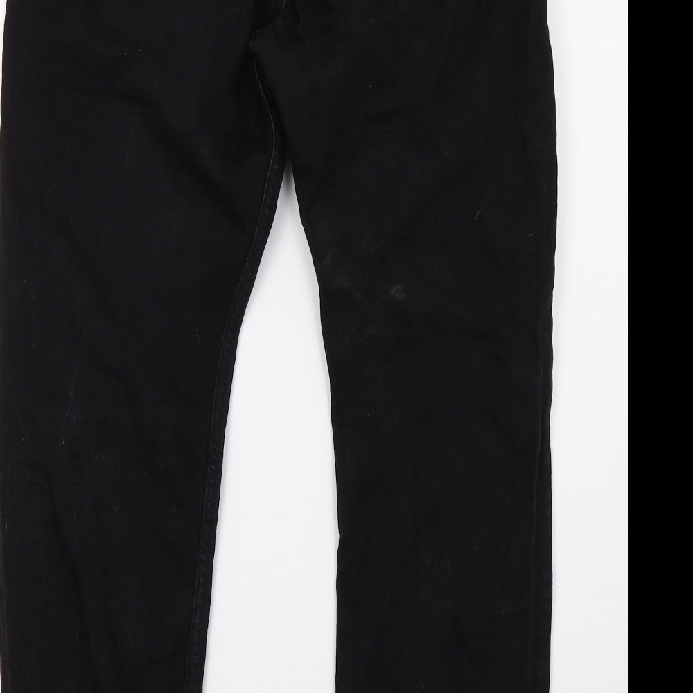 Indigo Womens Black Denim Straight Jeans Size 30 L27 in