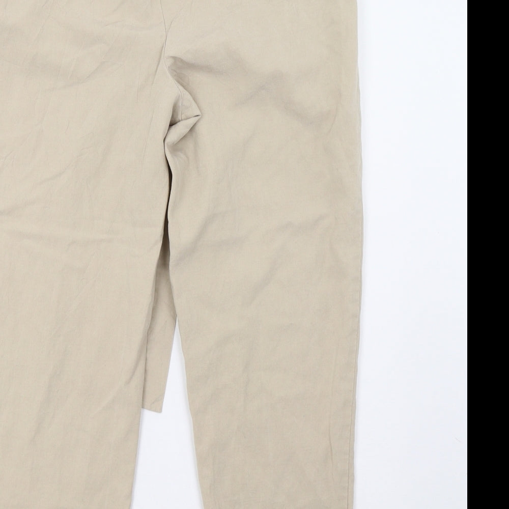 tophsop Womens Beige Trousers Size 14 L26 in