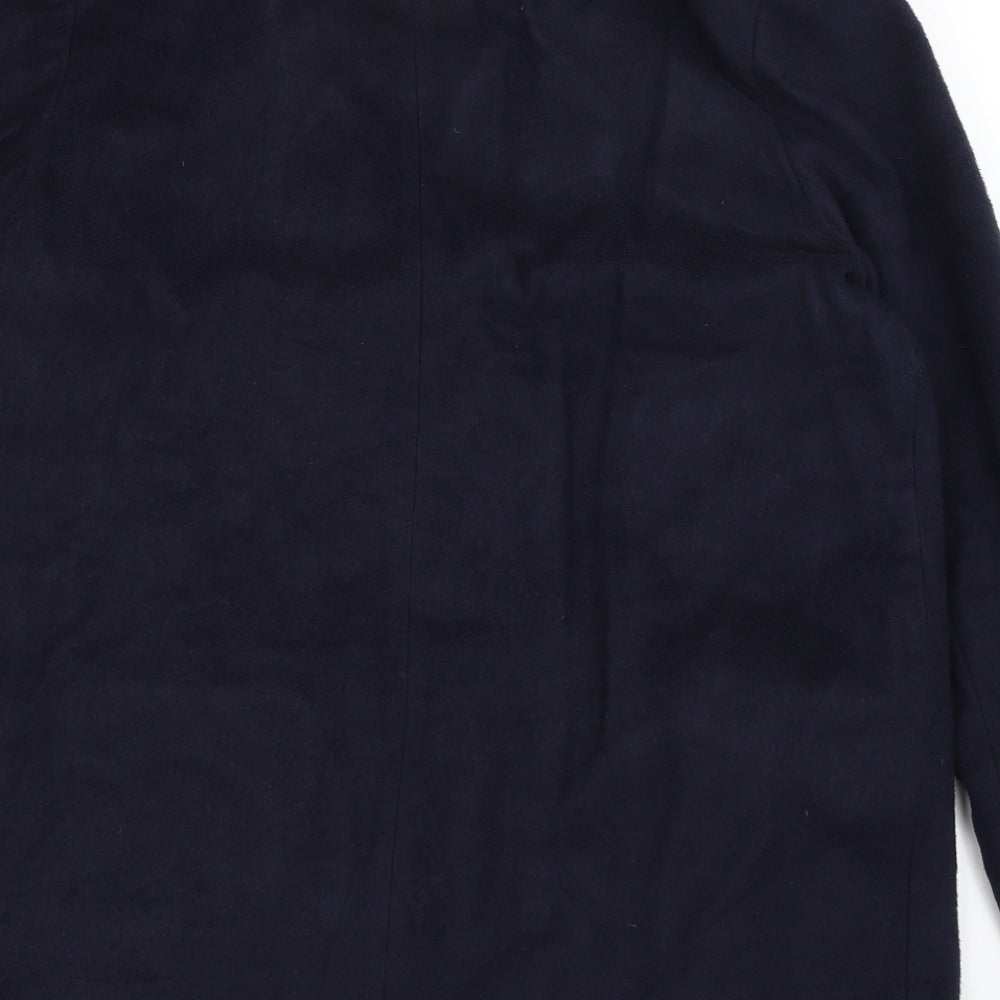 New Look Womens Blue Overcoat Coat Size 12