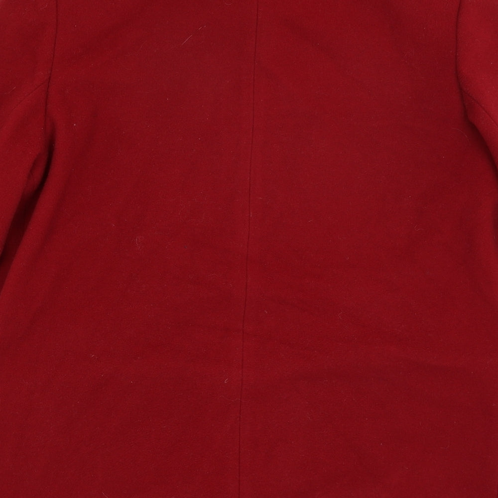St Michael Womens Red Overcoat Coat Size 8